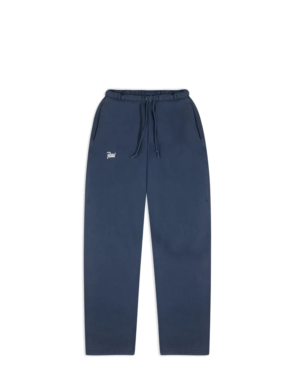 Patta Navy blue sweatpants with a brand logo on a white background