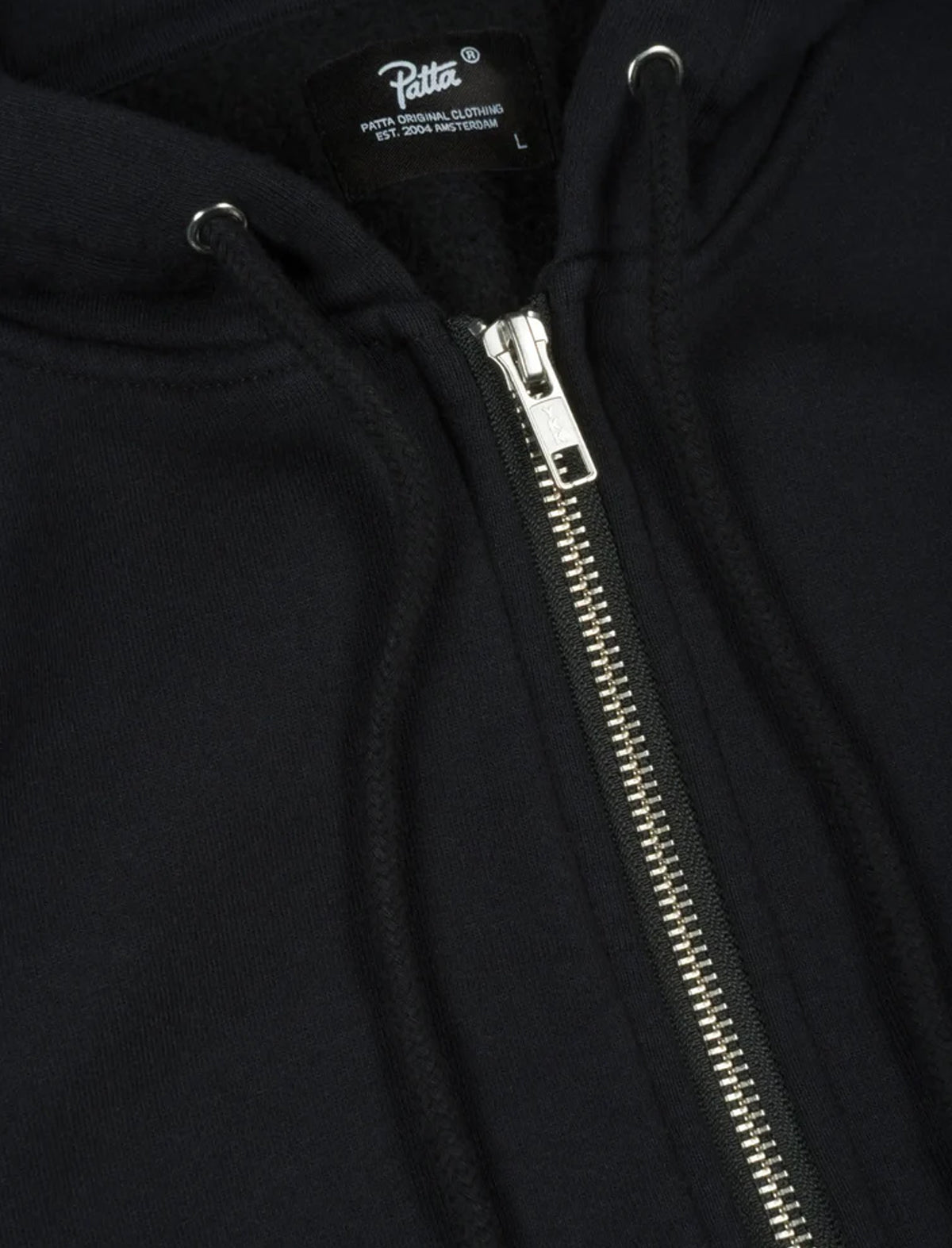 Patta Embro Classic Zip Up Hoodie Black