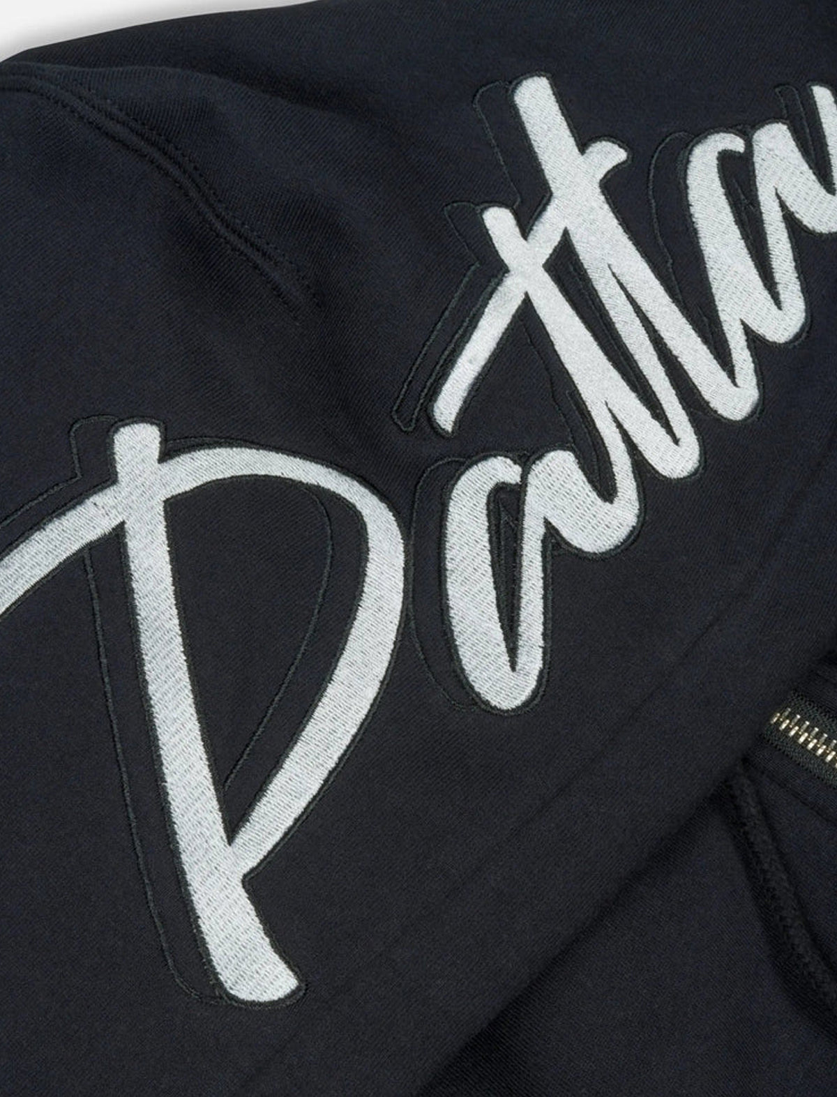 Patta Embro Classic Zip Up Hoodie Black