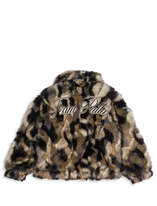 Patta Faux Fur Patchwork Jacket Multi