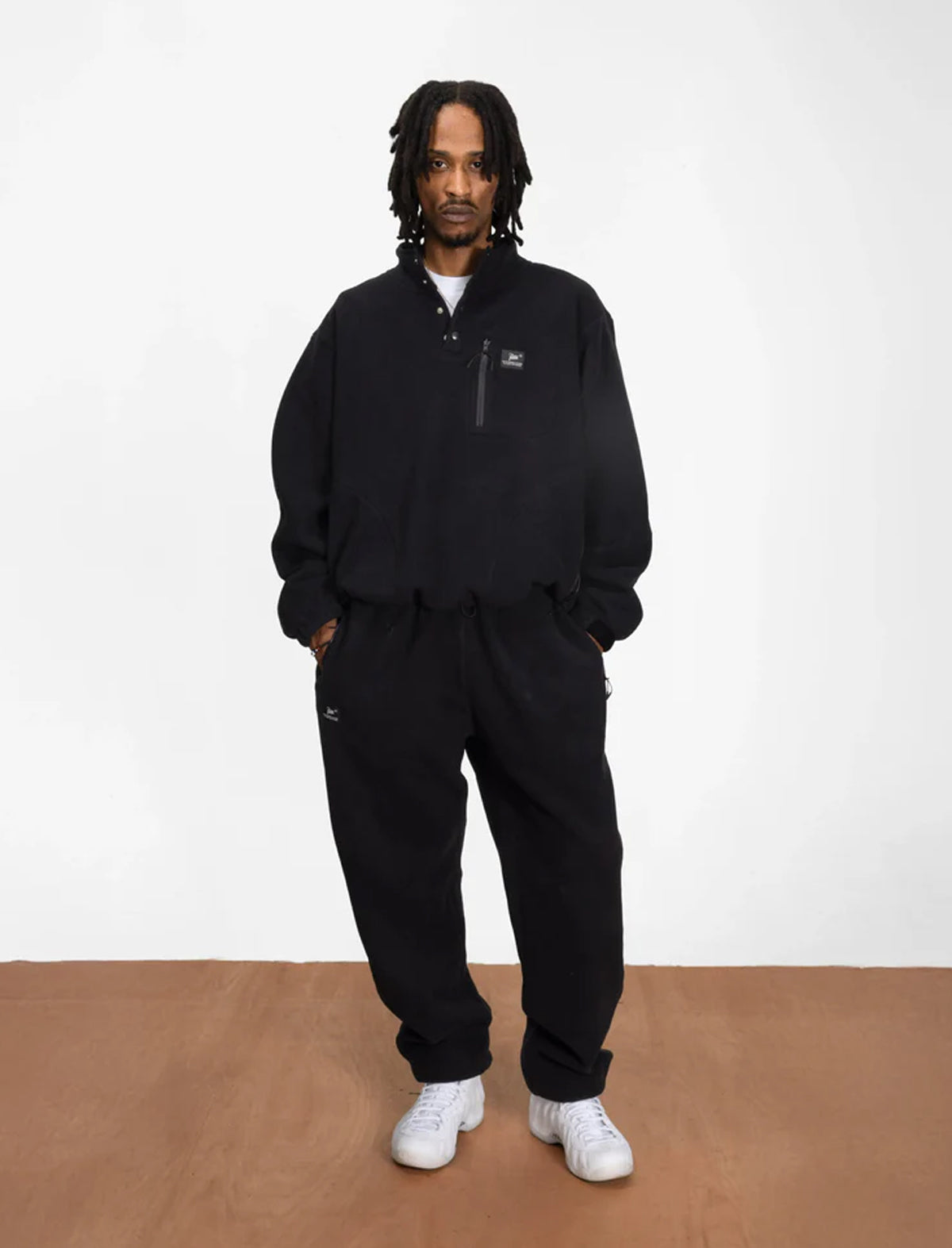 Patta Polartec Sherpa Fleece Sweat Pants Black