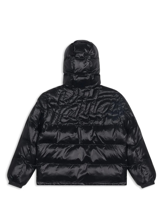 Patta Quilted Script Logo Puffer Jacket Black