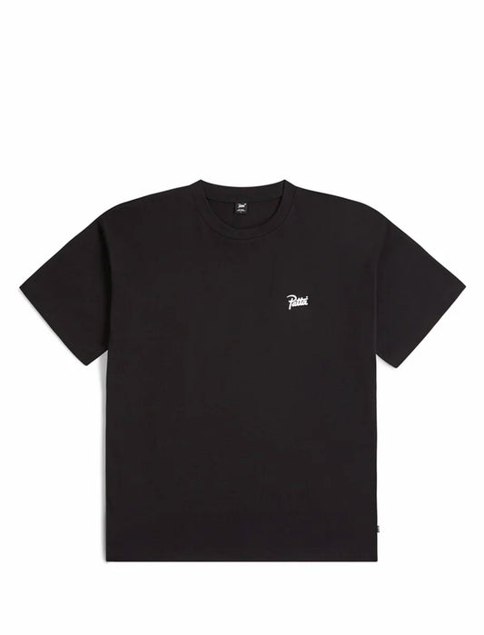 Patta Black t-shirt with a small logo on a white background