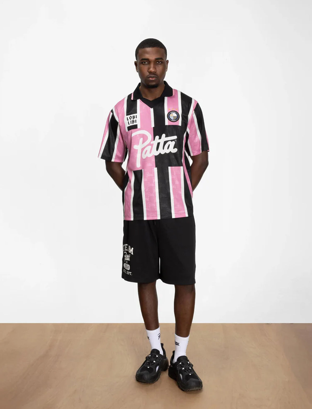 Patta Stripe Football Jersey Begonia Pink