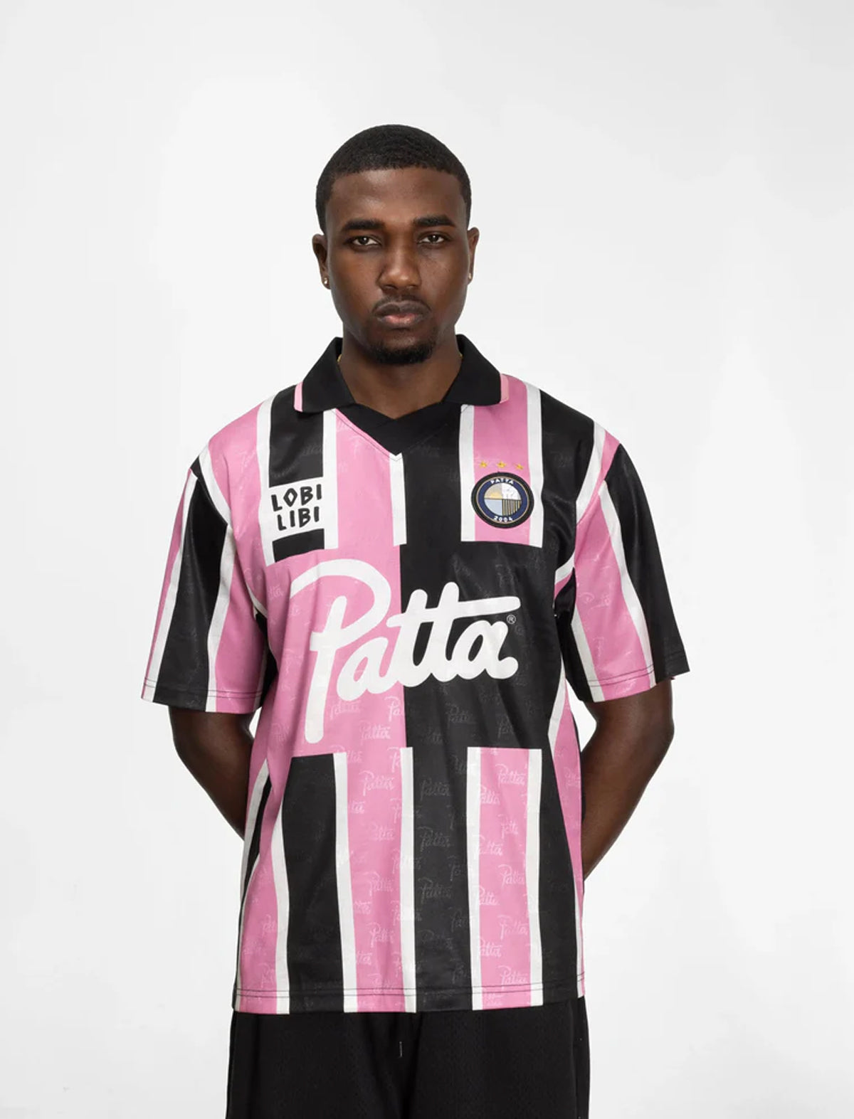 Patta Stripe Football Jersey Begonia Pink