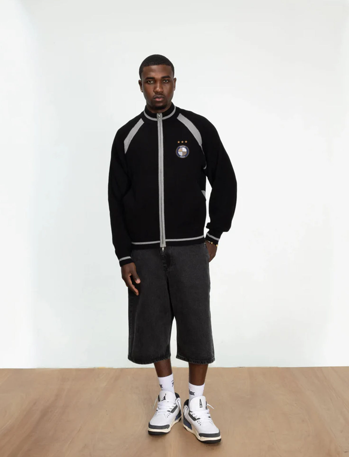 Patta Track Top Cardigan Moonless Night Black