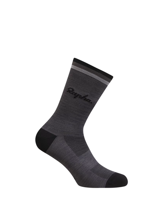 Rapha Logo Socks Grey Marl/Black/Grey