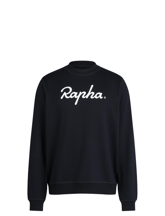 Rapha Mens Cotton Large Logo Sweatshirt Black