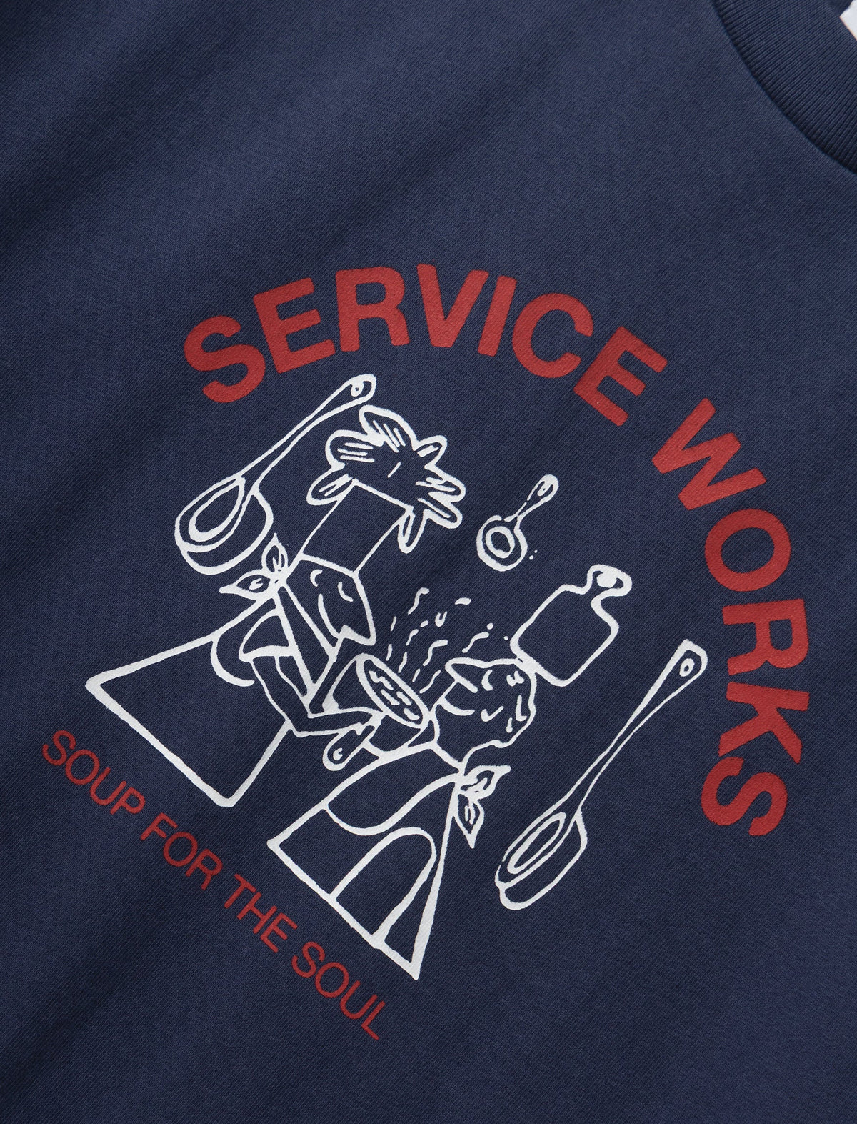 Service Works Soup for the Soul T-Shirt Navy