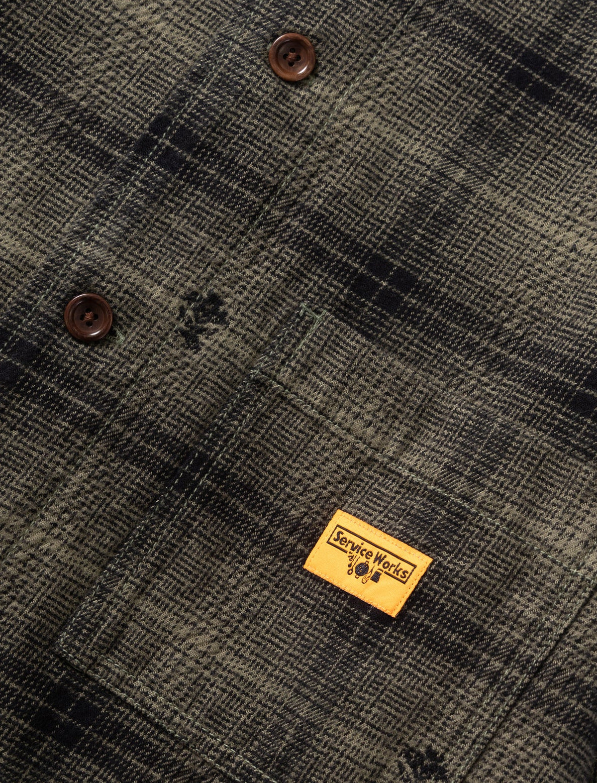 Service Works Thistle Plaid Front of House Jacket Olive