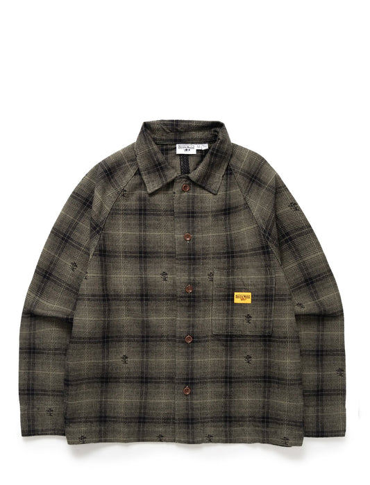 Service Works Thistle Plaid Front of House Jacket Olive