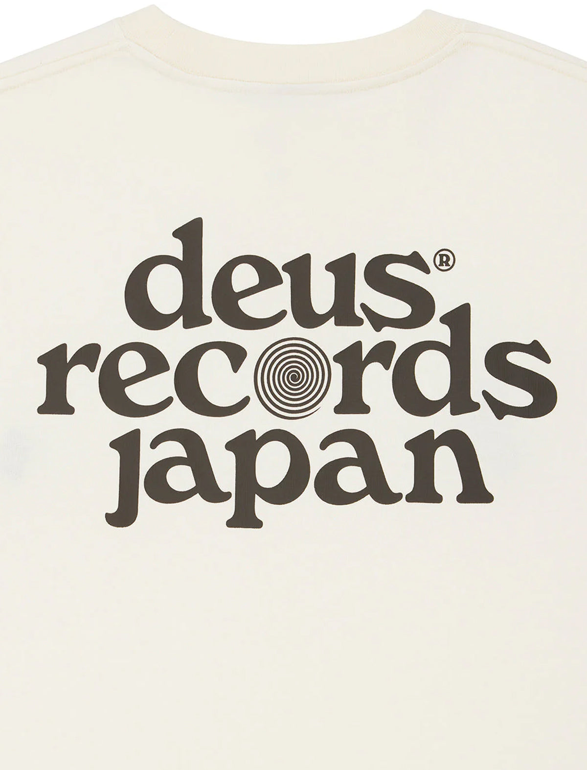 Deus Records Japan logo on a beige background