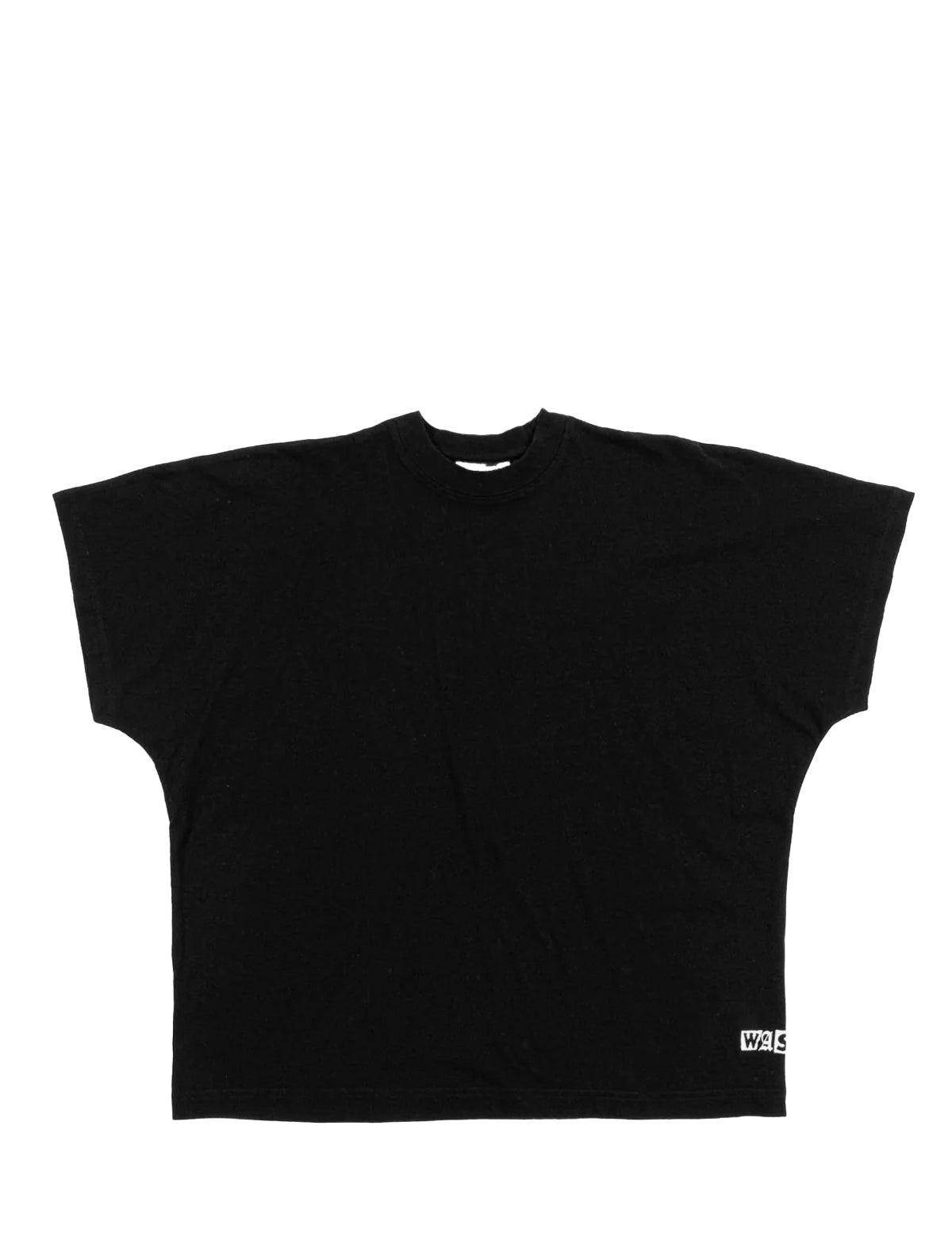 Black t-shirt on a white background