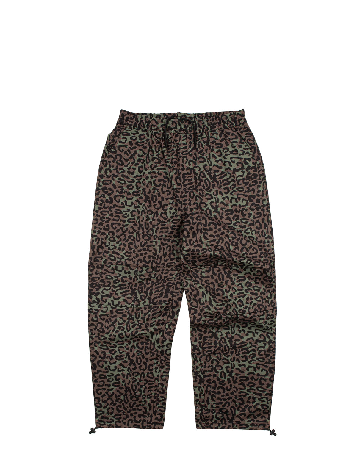 Leopard print pants on a white background