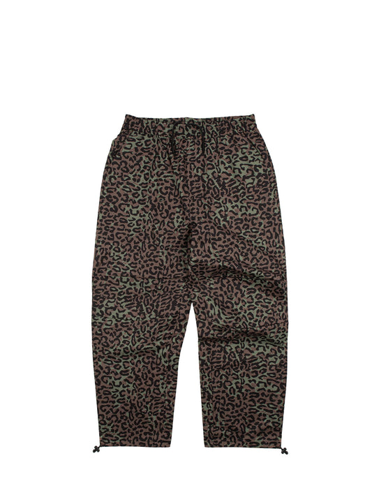 Leopard print pants on a white background