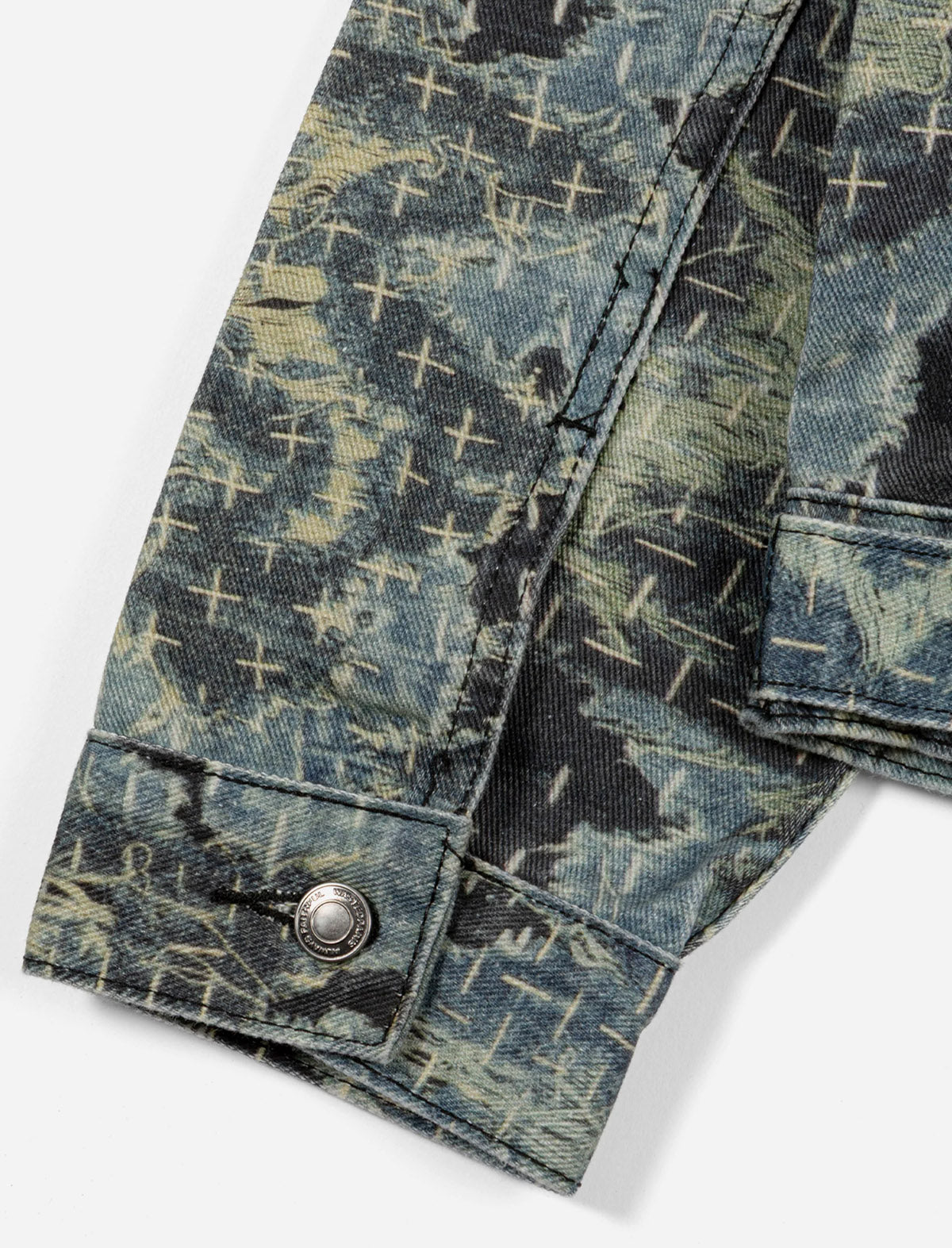 Wasted Paris Trompe L'Oeil Boro Trucker Jacket Blue
