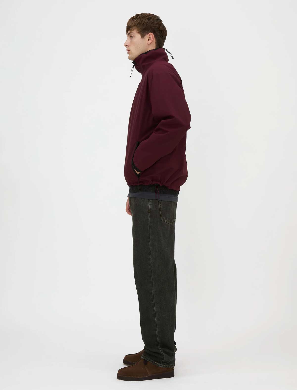 Adsum Atmosphere Jacket Merlot Model Side Shot