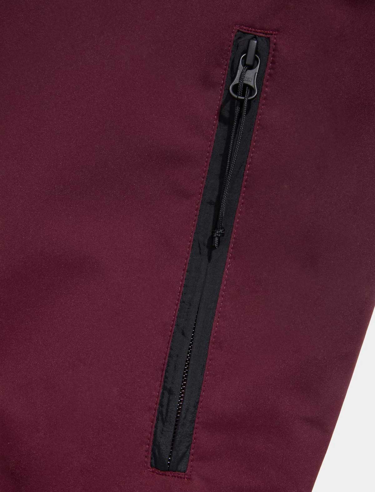 Adsum Atmosphere Jacket Merlot Zip Pocket Detail