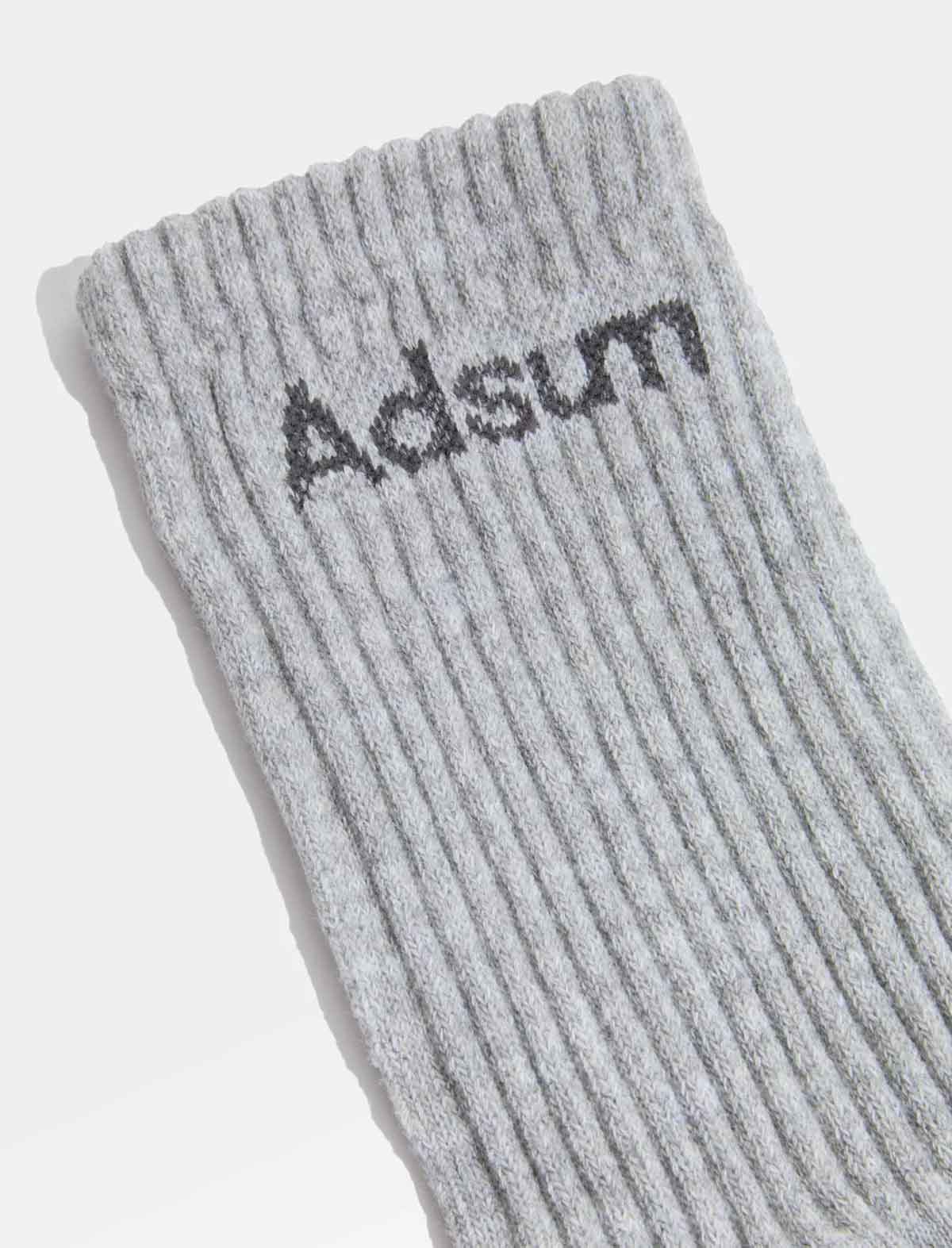 Adsum Merino Sock Heather Grey Close Up