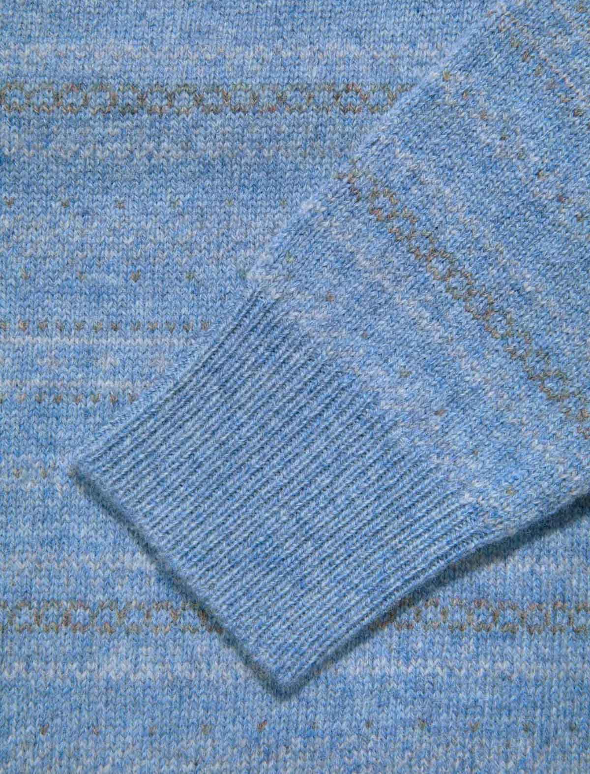 Adsum Nordic Cardigan Light Blue Close Up Cuff