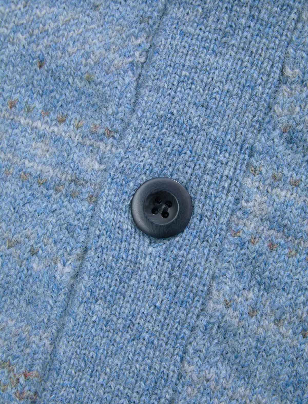 Adsum Nordic Cardigan Light Blue Button Detail