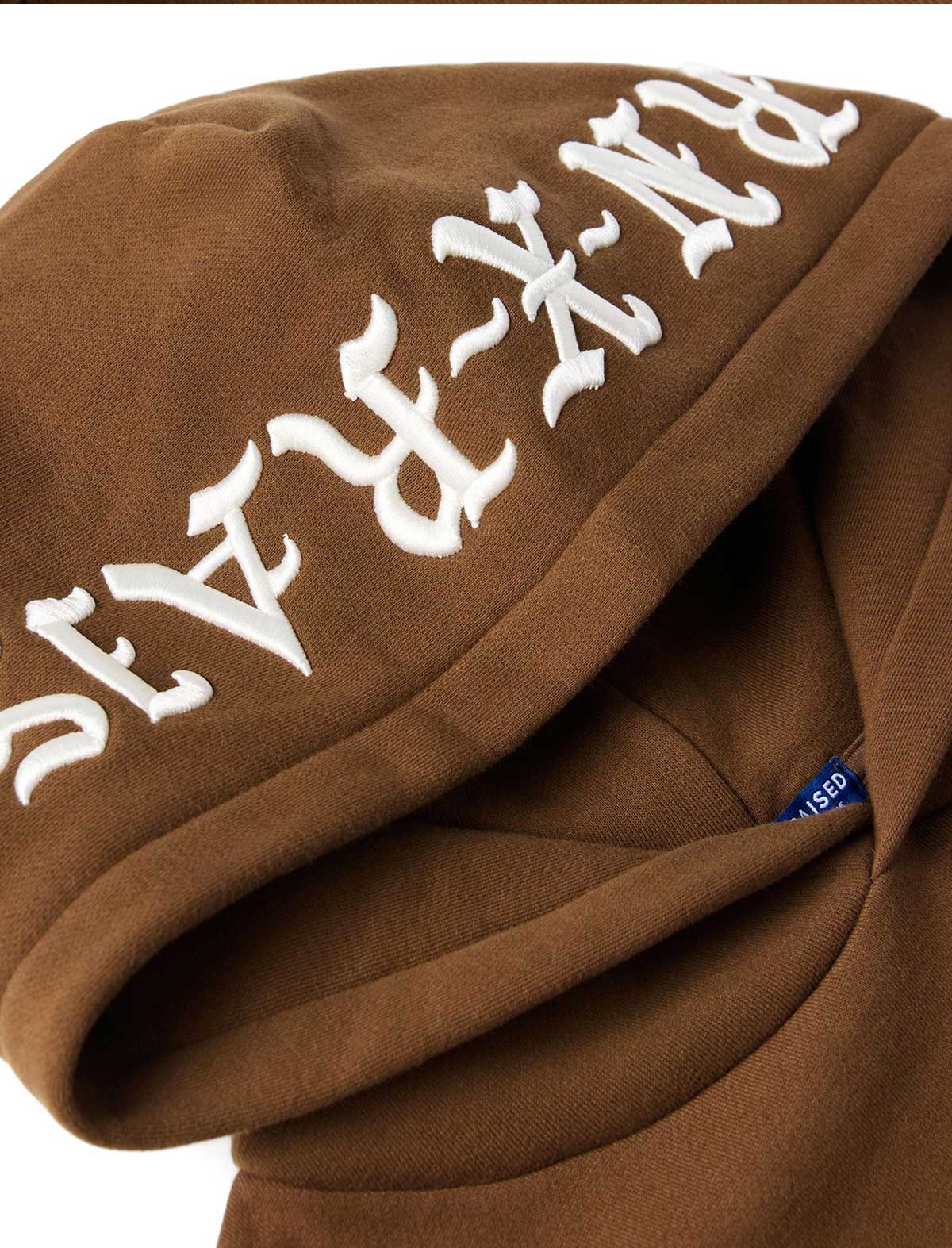 Born X Raised Embroidered Hoodie Walnut- Patina - Official UK