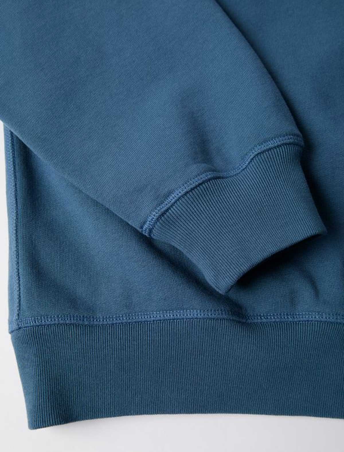 By Parra Amsterdammed Crew Neck Sweater Washed Blue Cuff Detail