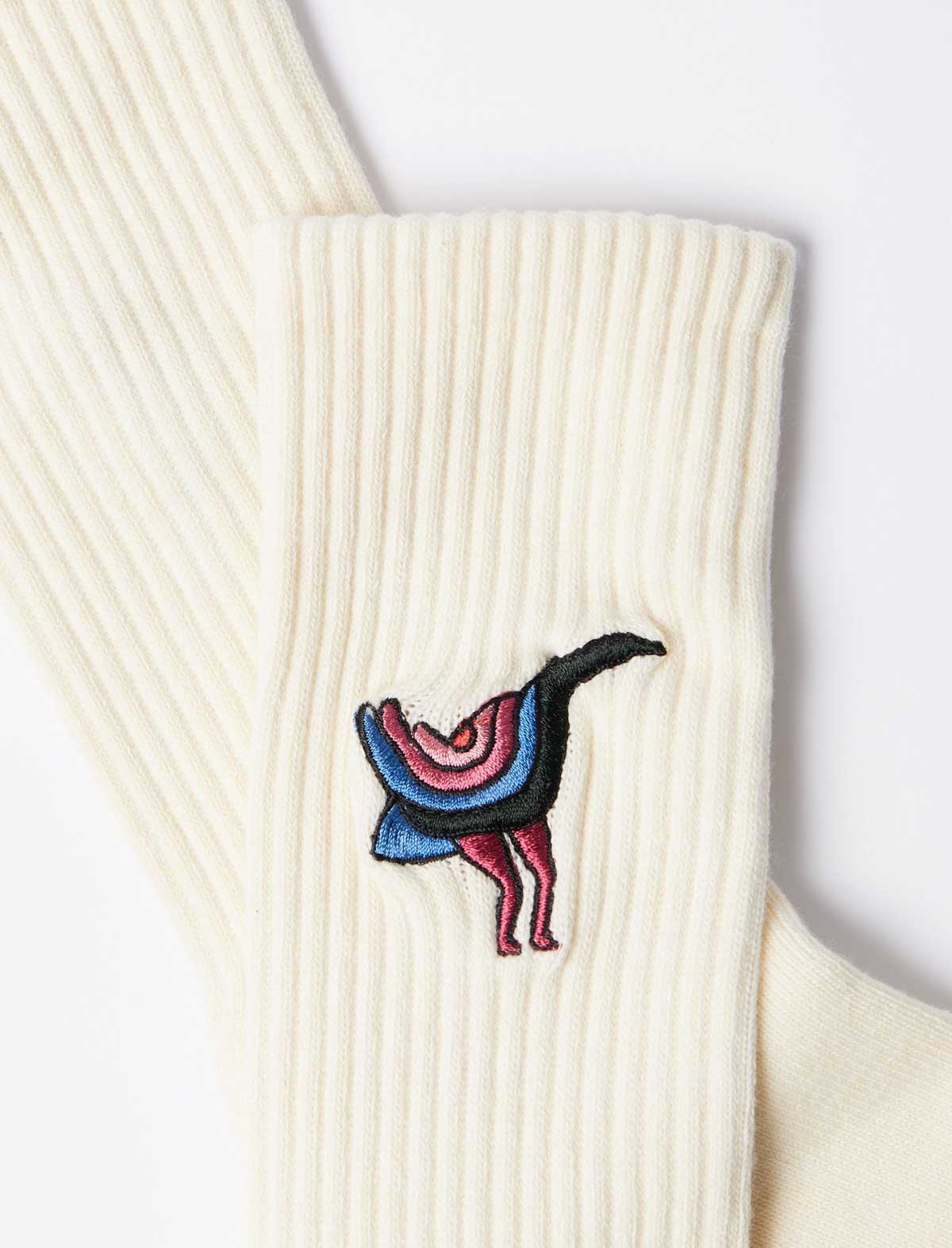 By Parra Angry Duck Crew Socks Off White