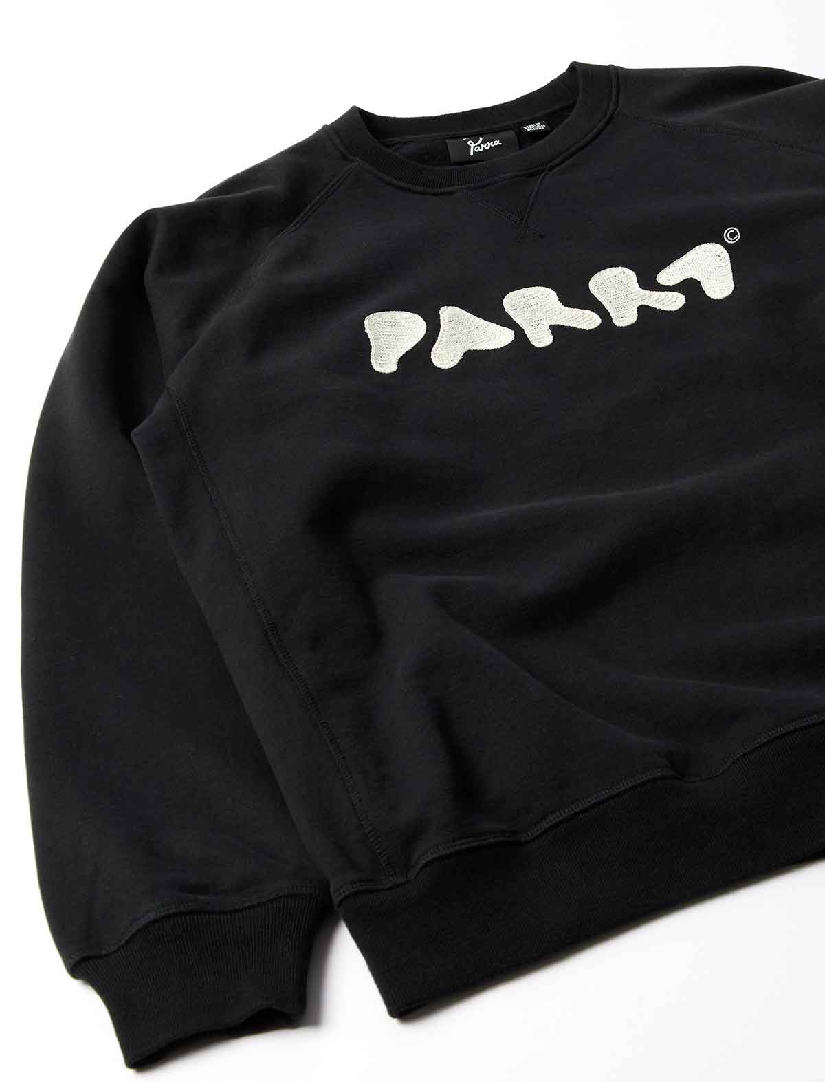 By Parra Blob Logo Crewneck Sweatshirt Washed Black