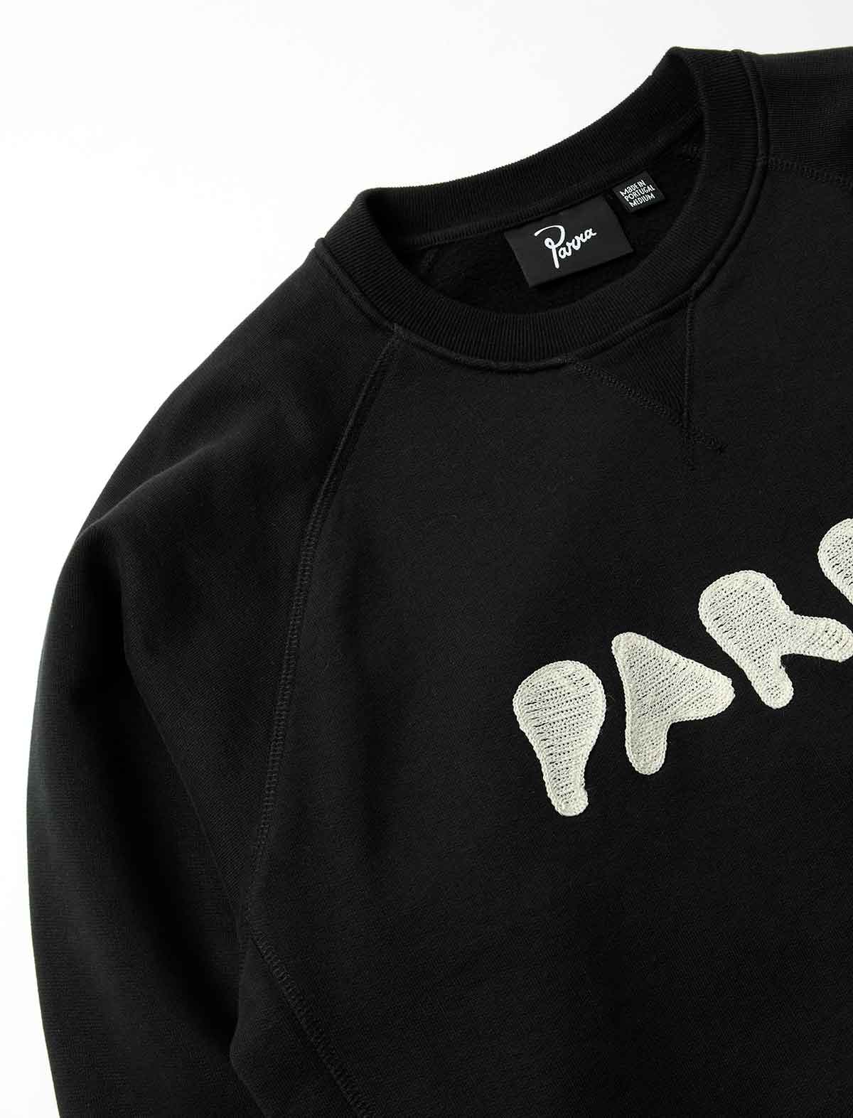 By Parra Blob Logo Crewneck Sweatshirt Washed Black