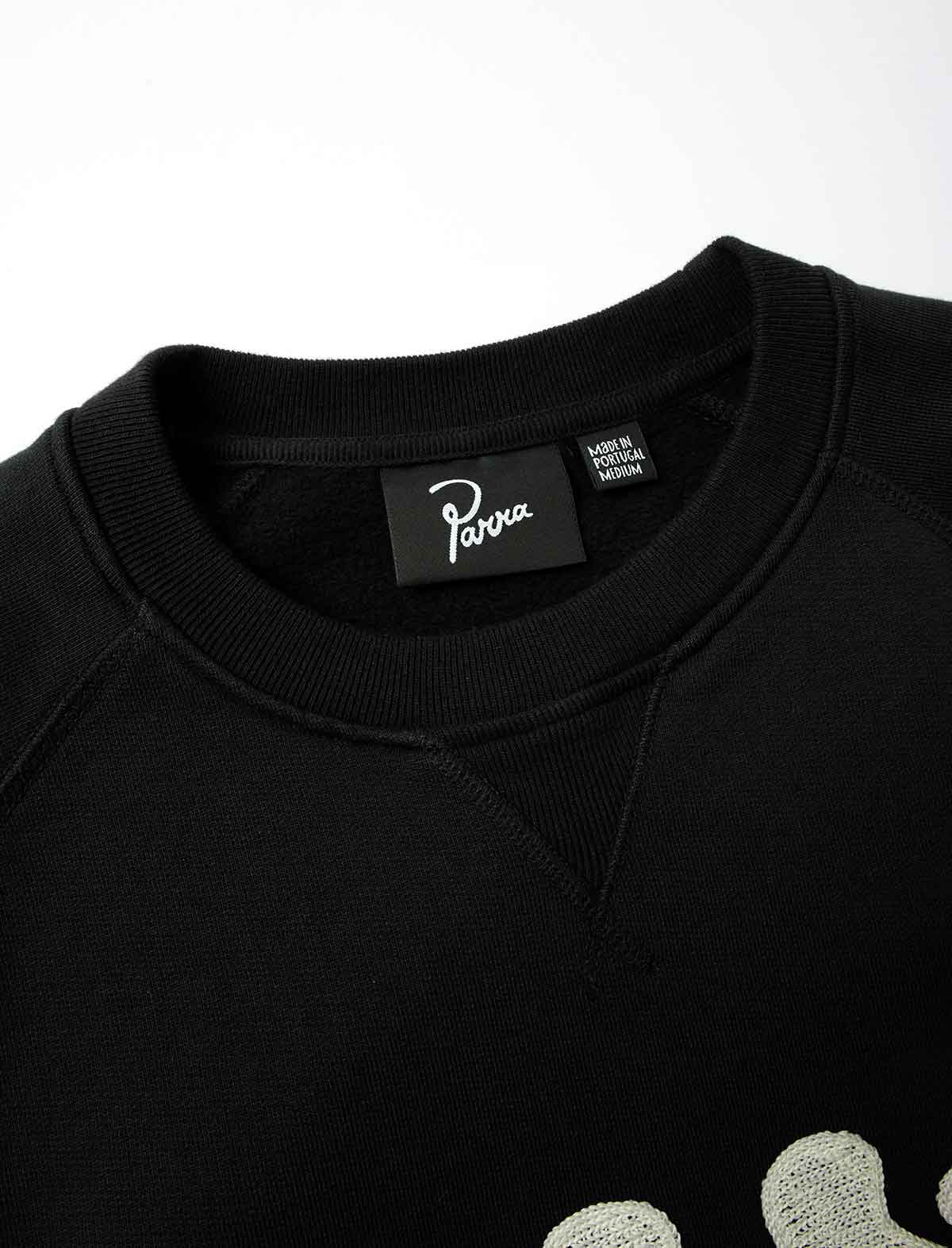 By Parra Blob Logo Crewneck Sweatshirt Washed Black