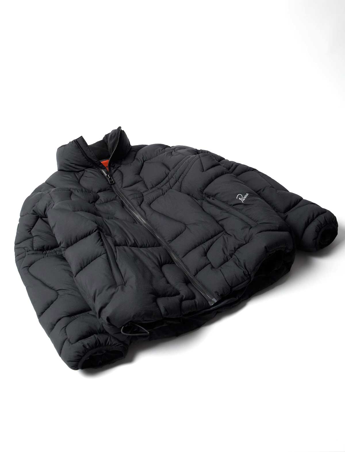 By Parra Boring Village Puffer Jacket Black front angle