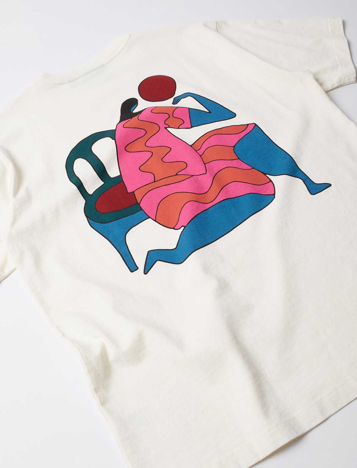 By Parra Face Ball T-Shirt Off White back print detail