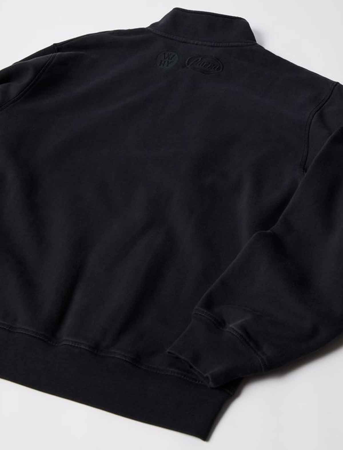By Parra Media Training Quarter Zip Pullover Sweater Black