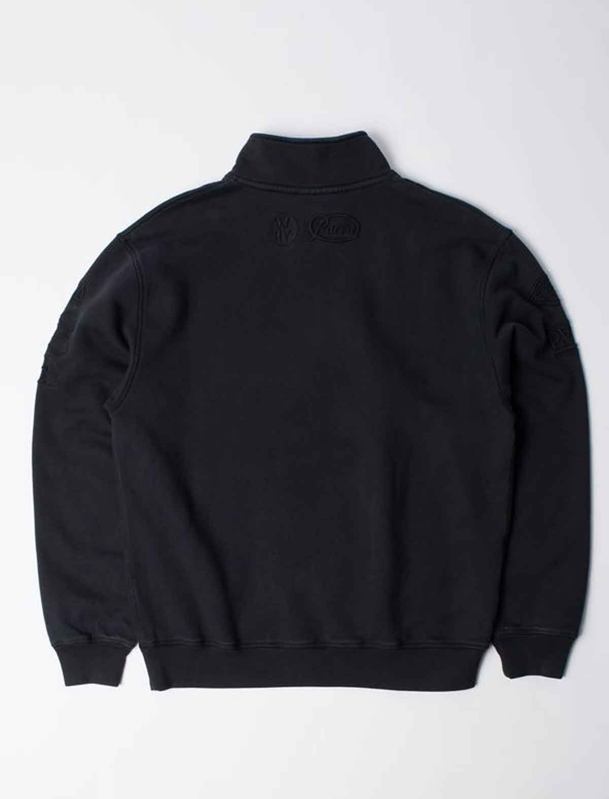 By Parra Media Training Quarter Zip Pullover Sweater Black