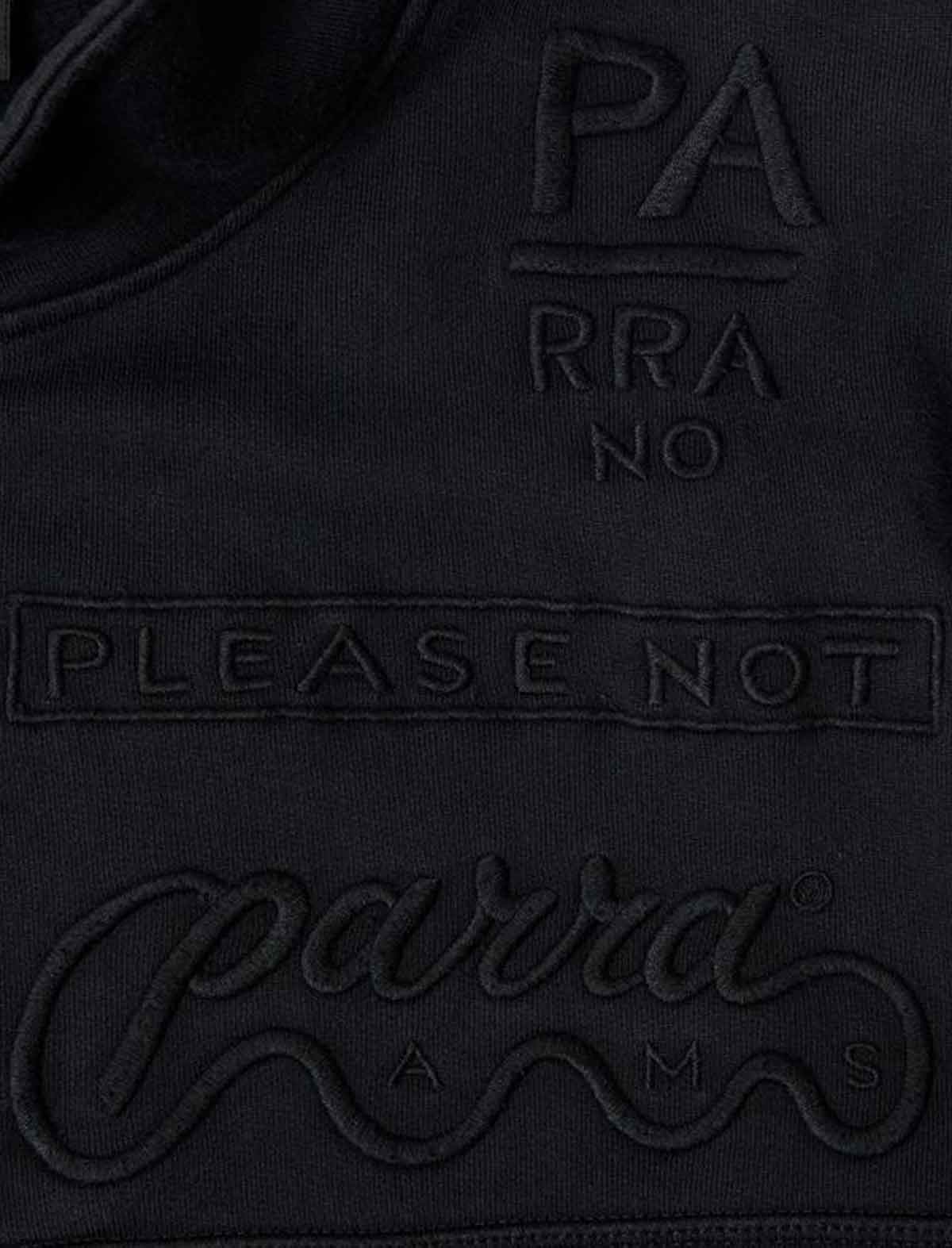 By Parra Media Training Quarter Zip Pullover Sweater Black