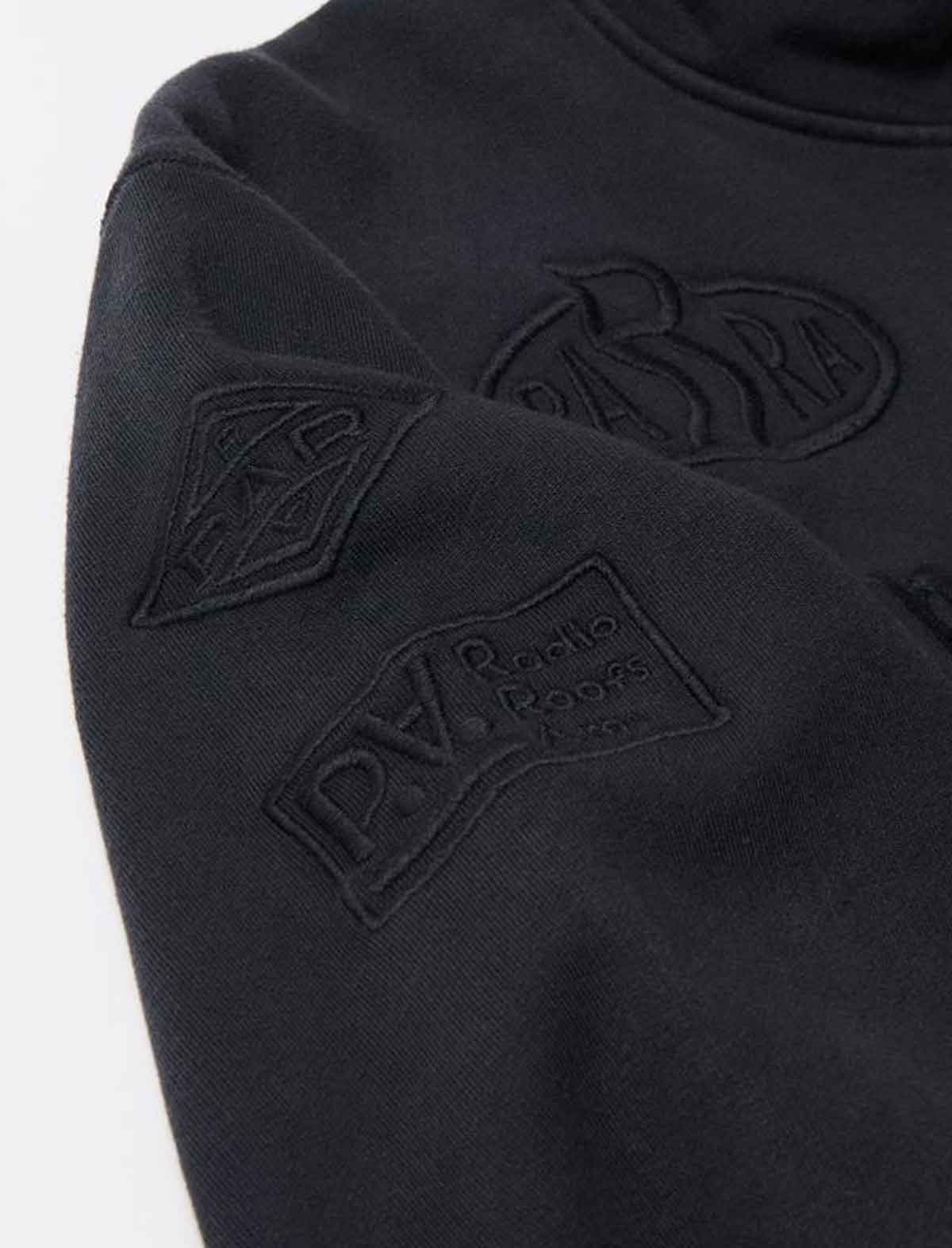 By Parra Media Training Quarter Zip Pullover Sweater Black