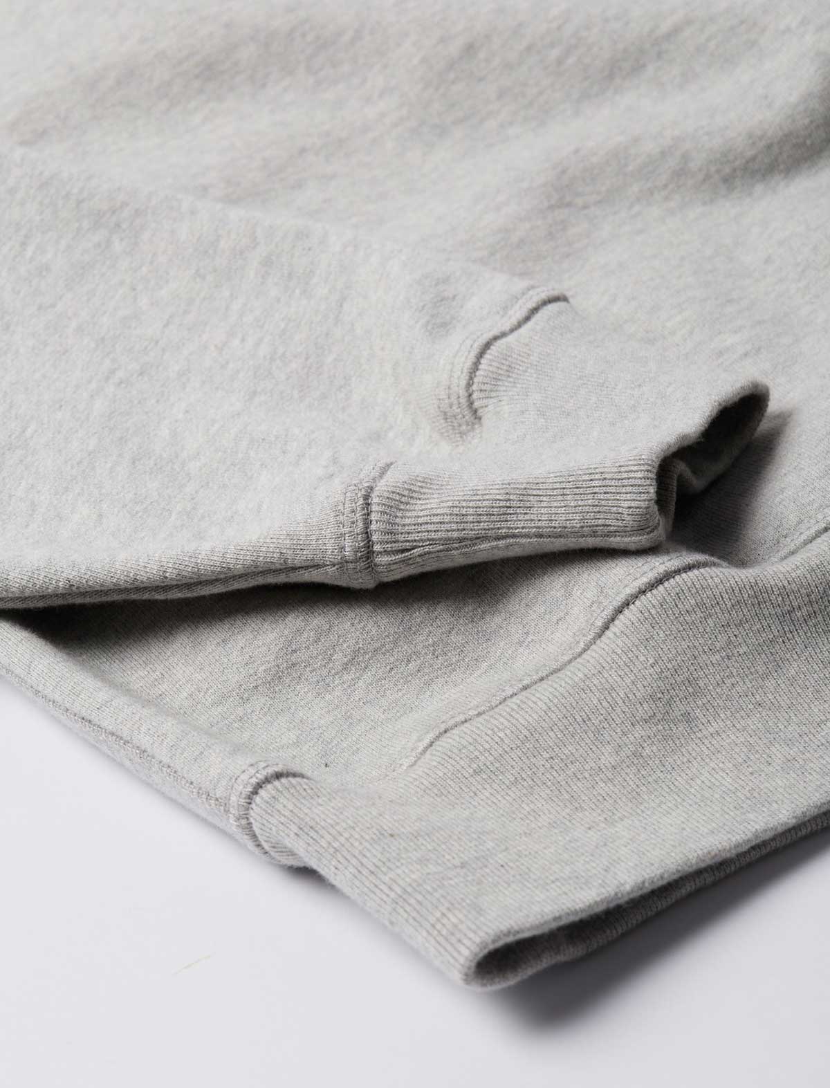 By Parra Rounded PAR Crewneck Sweatshirt Heather Grey cuff detail