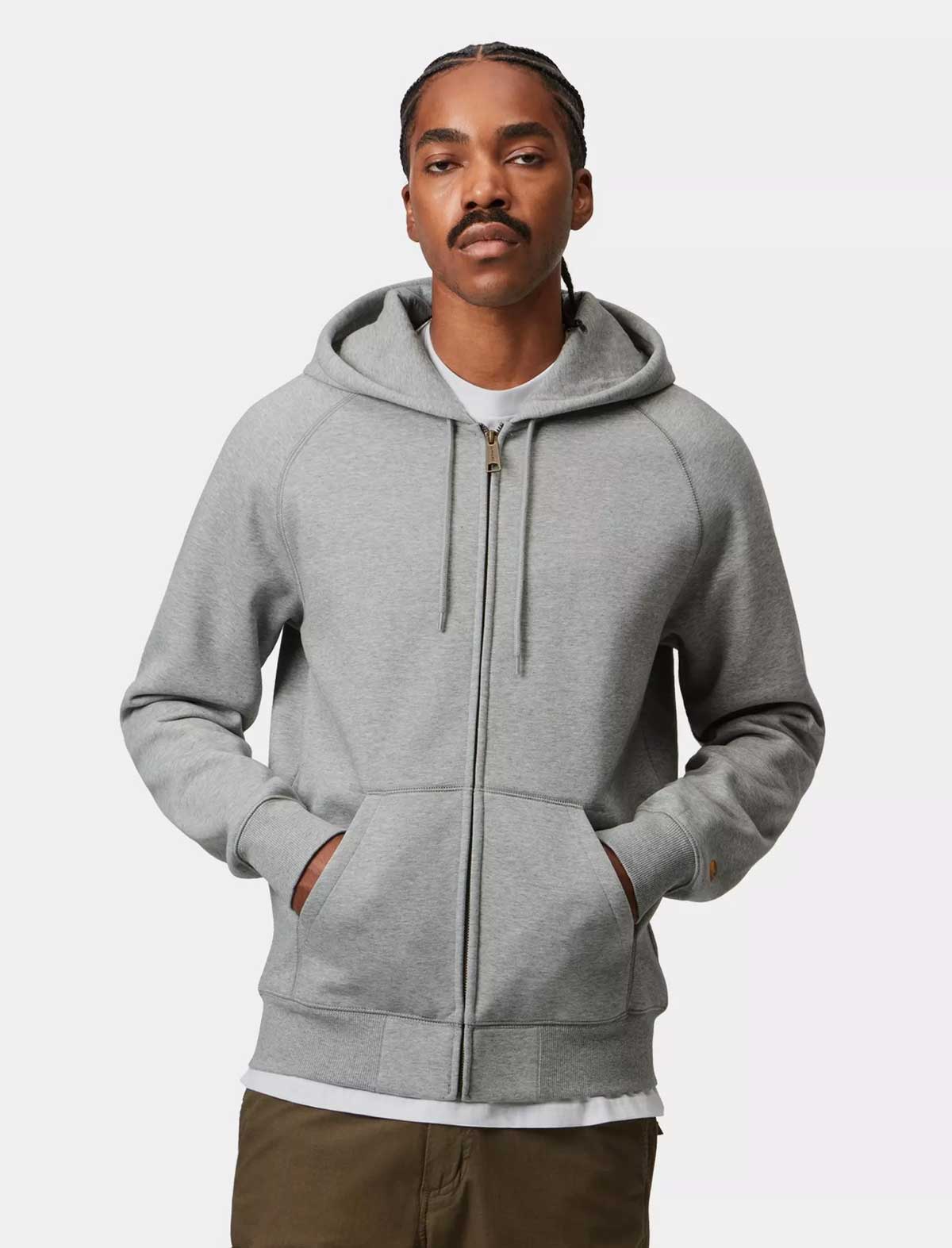 Carhartt WIP Hooded Chase Jacket Grey Heather/Gold