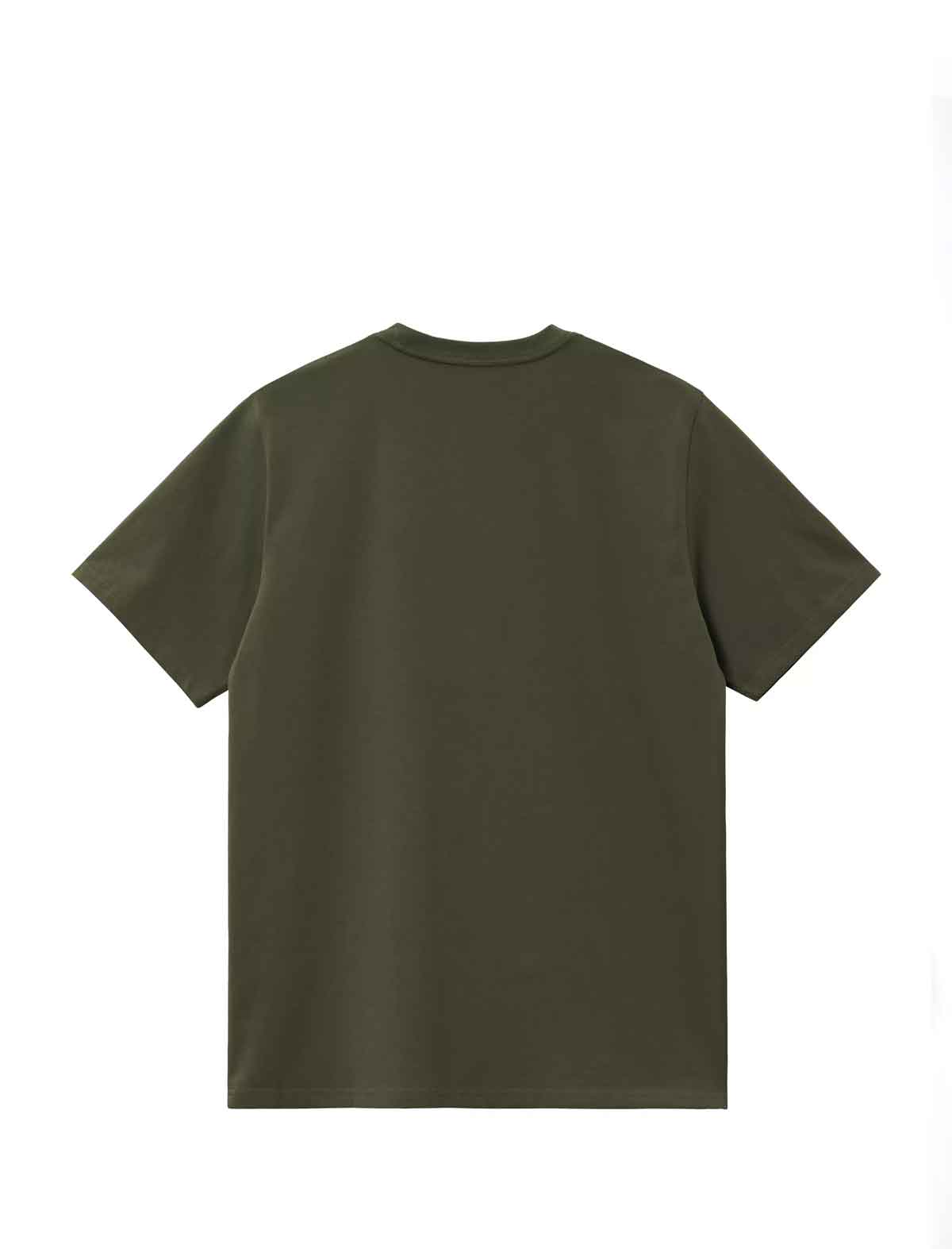 carhartt chase Green t-shirt on a white background