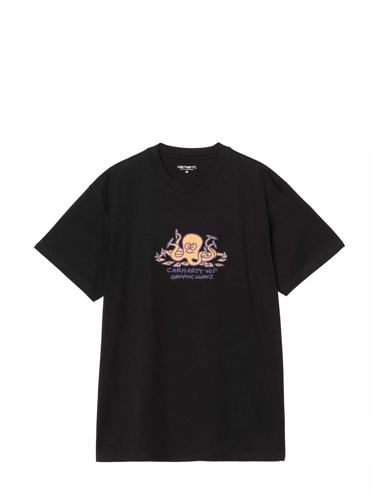 Carhartt WIP Black t-shirt with a graphic design on a white background
