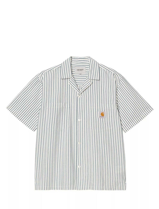 carhartt wip Striped shirt with a brand logo on a white background