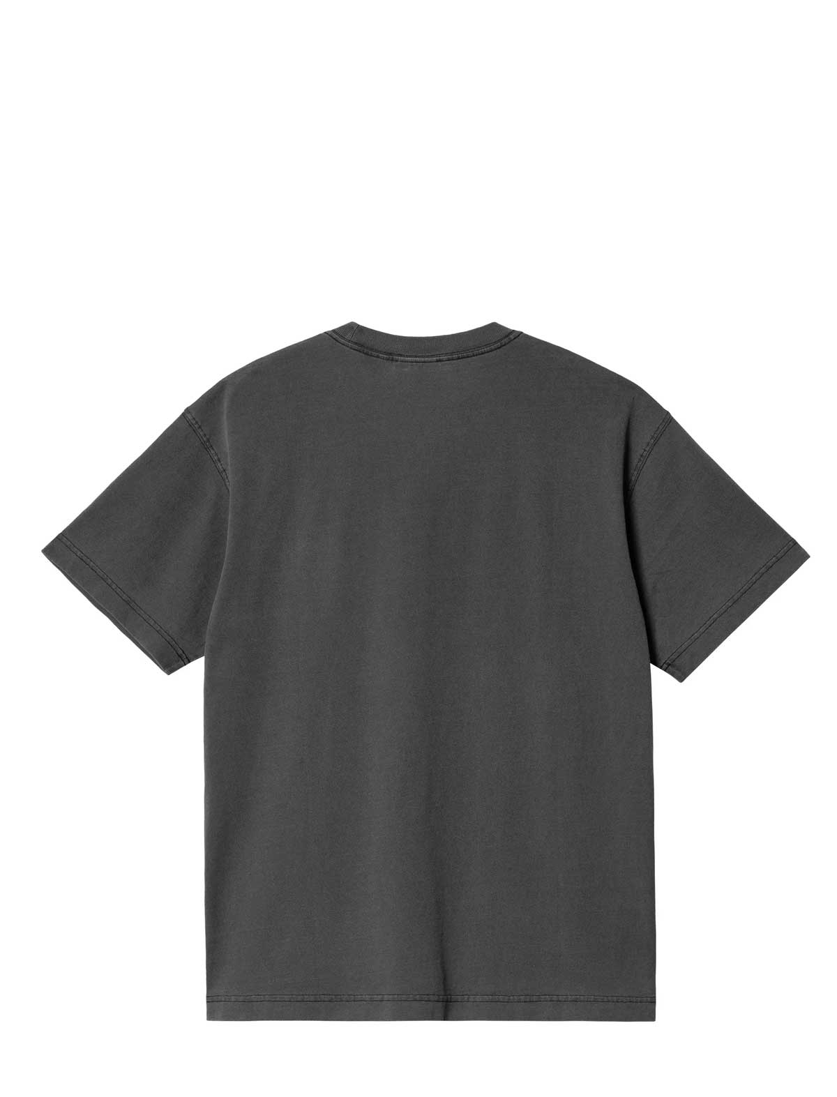 Black t-shirt on a white background