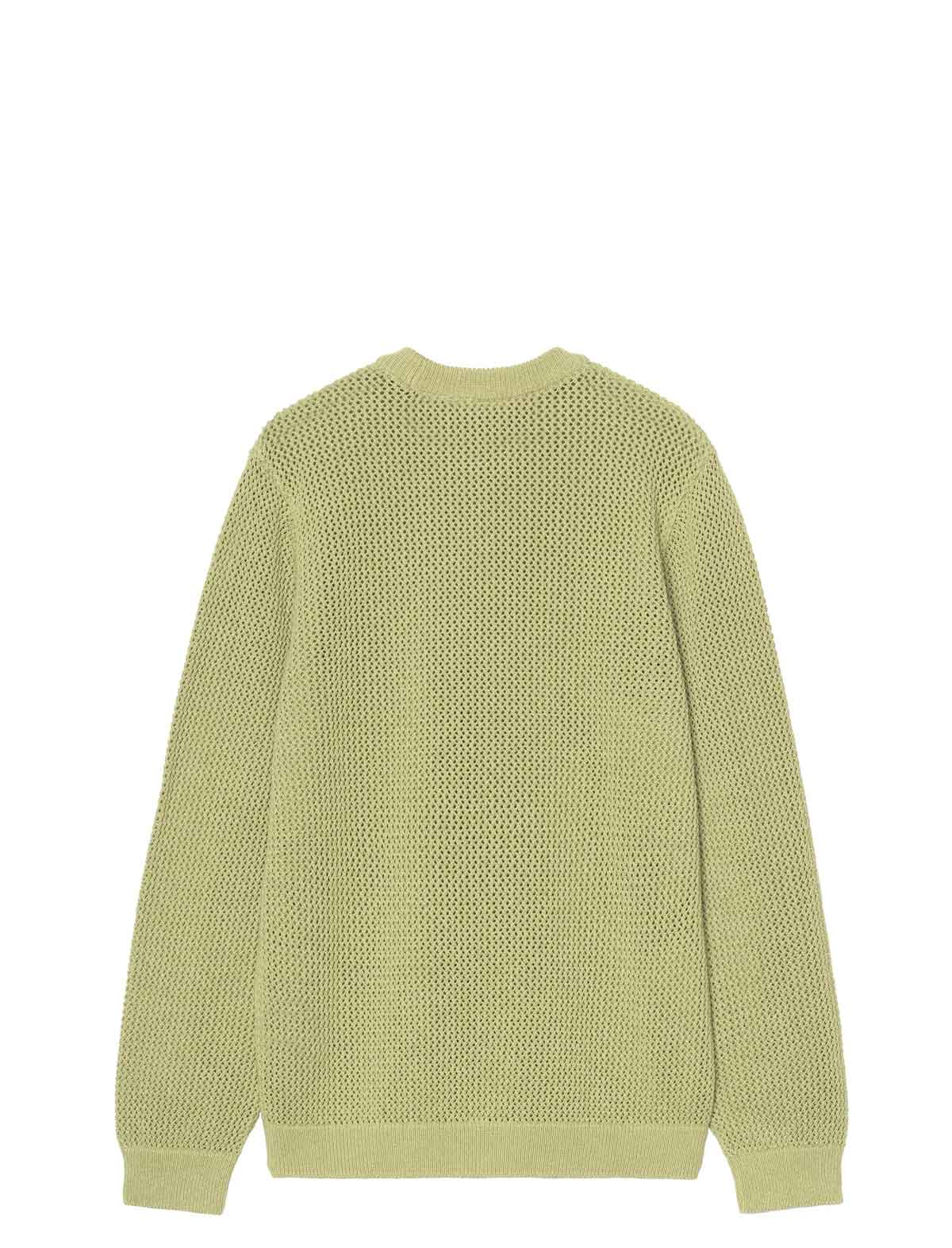 Carhartt WIP Light green knitted sweater on a white background