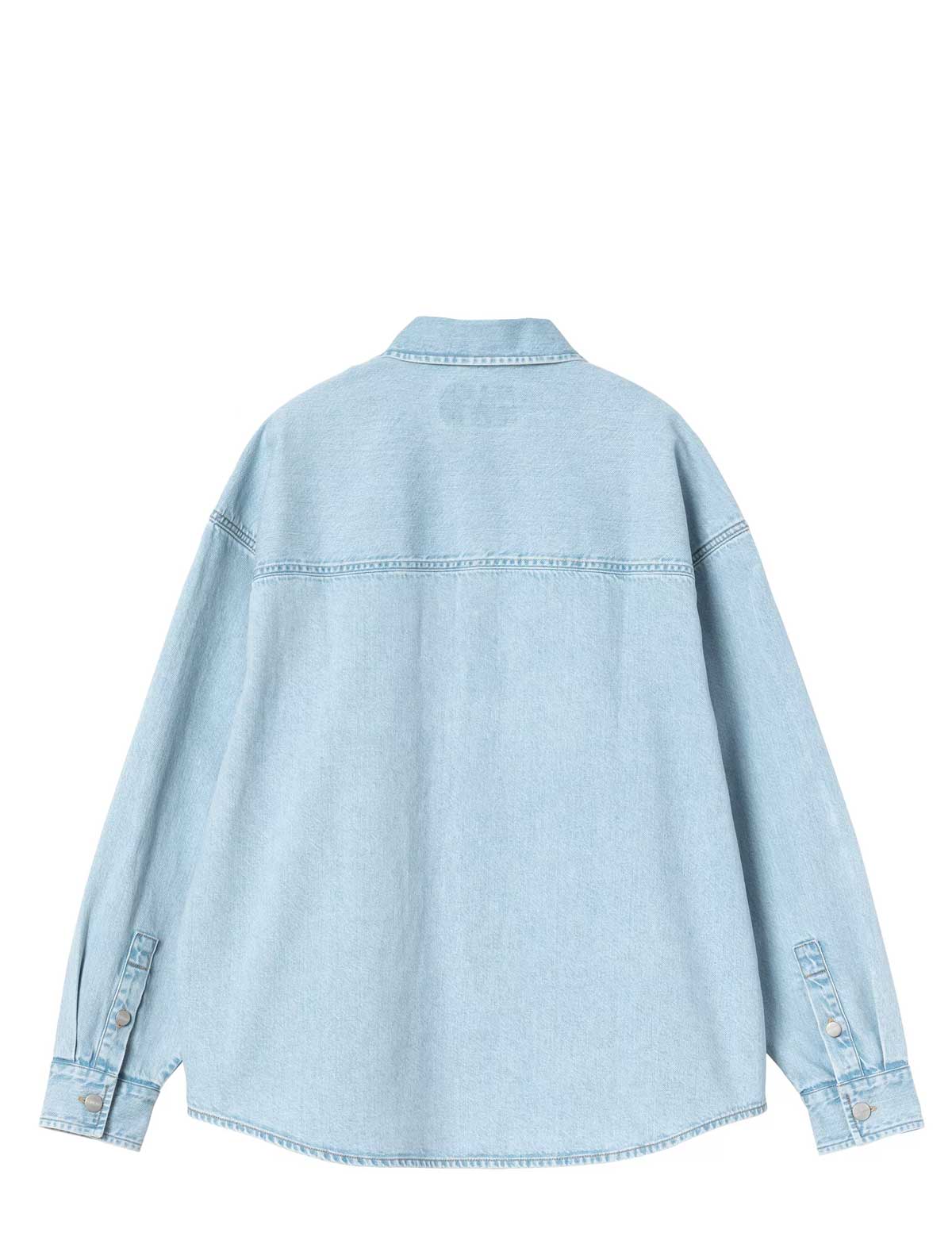 Carhartt WIP Light blue denim jacket on a white background