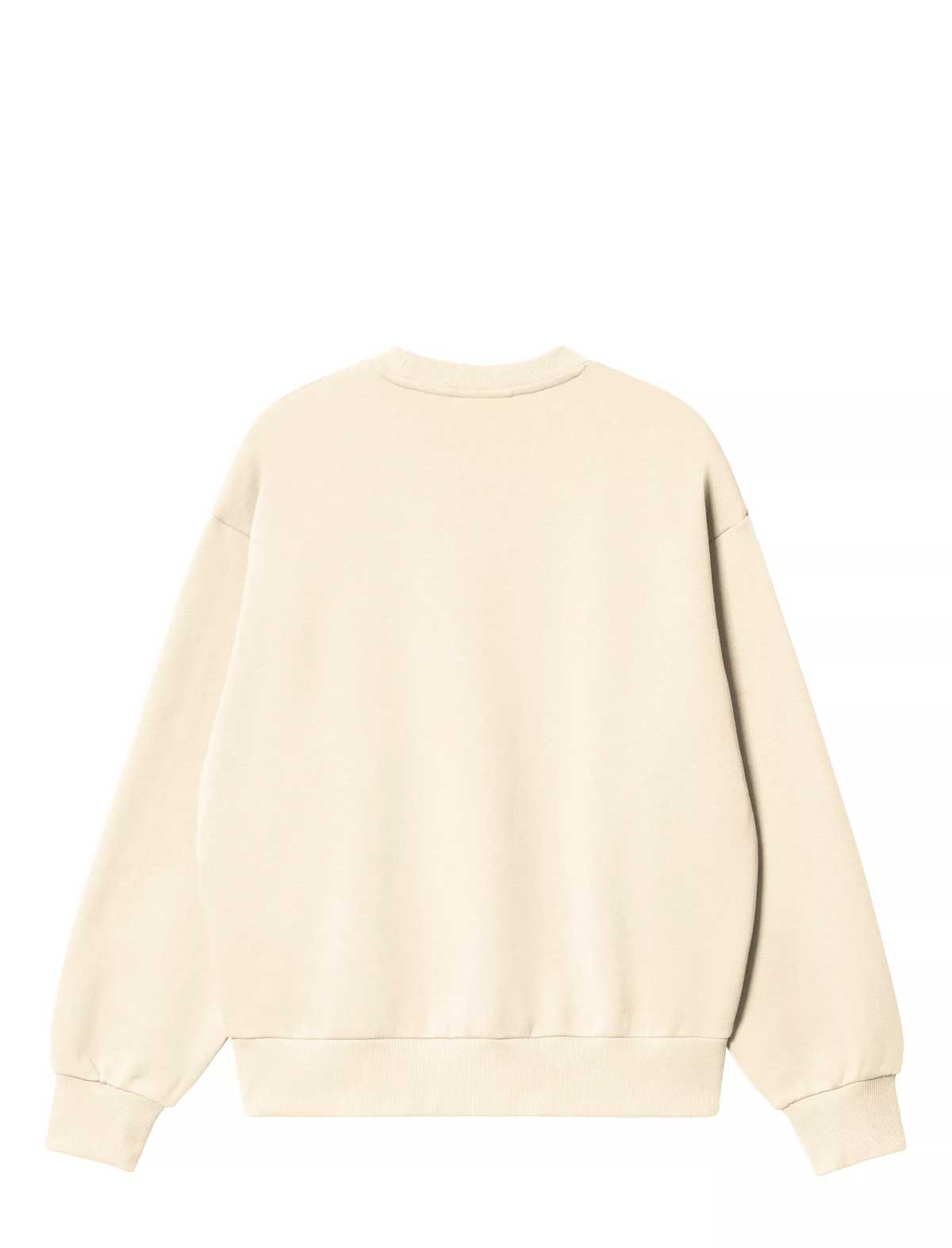 carhartt wip womens casey Beige sweatshirt on a white background
