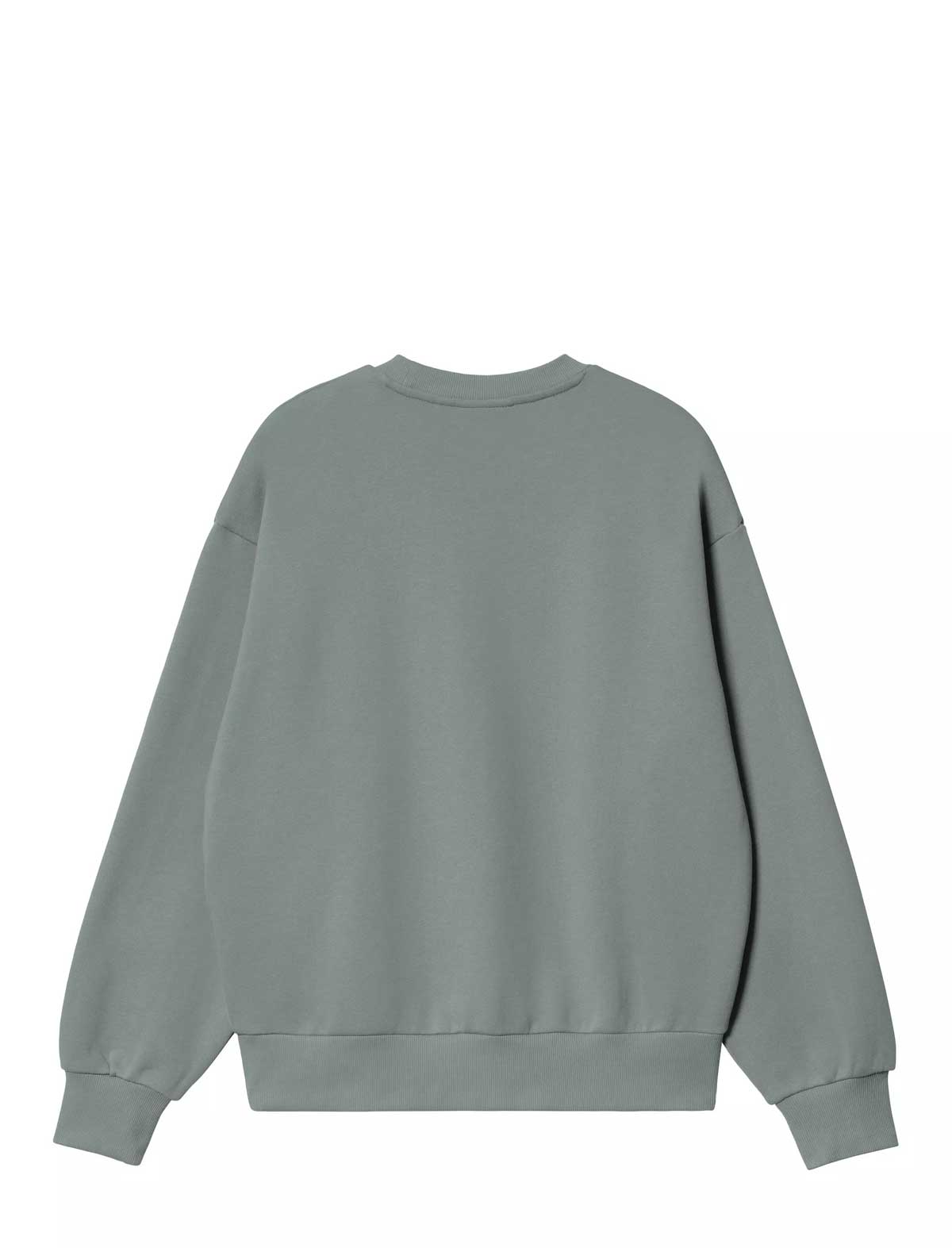 Carhartt WIP womens casey sweatshirt in green sweatshirt on a white background