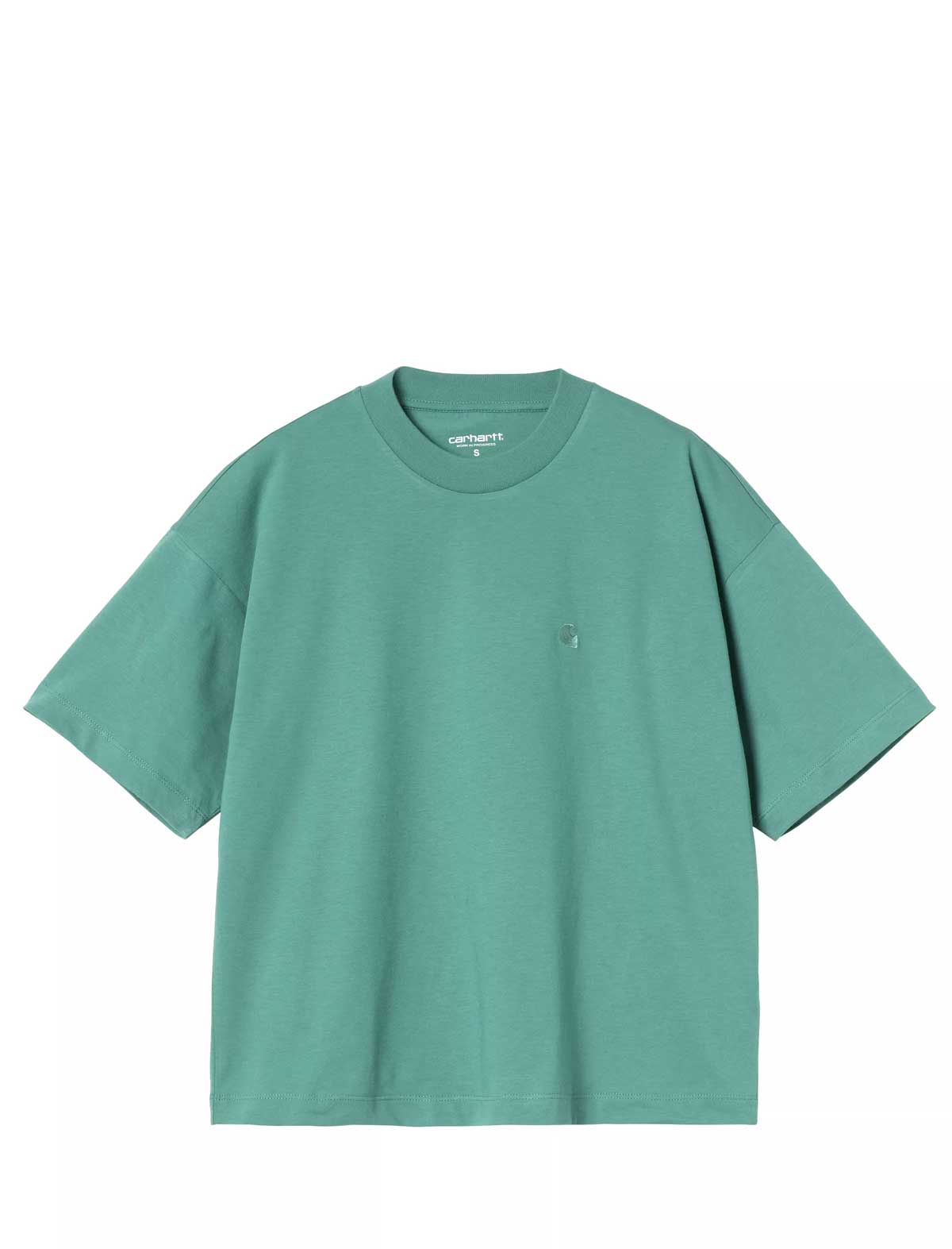 Carhartt WIP Green t-shirt on a white background