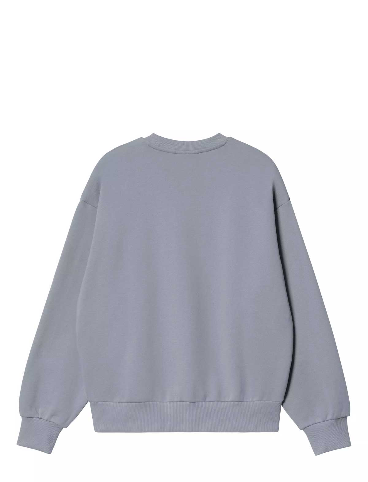 carhartt womens shady blue sweatshirt on a white background