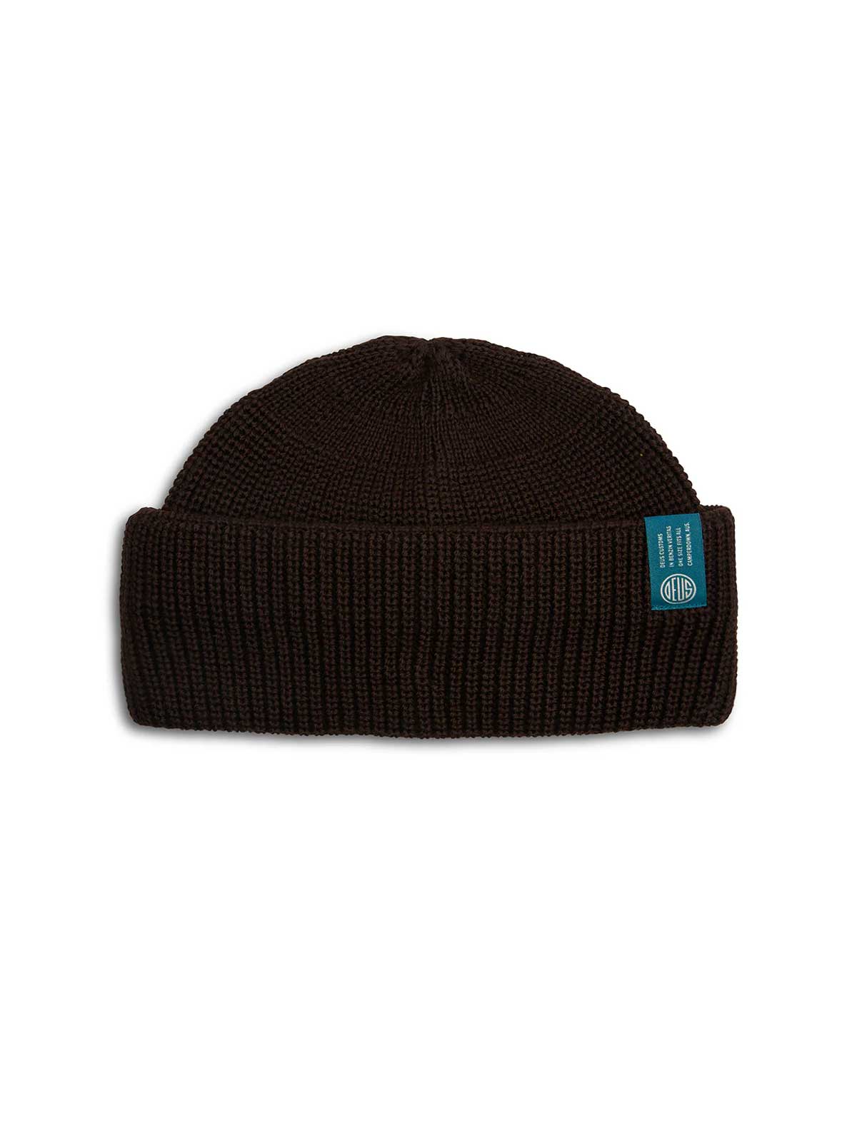 Deus Ex Machina Classics Deck Pill Beanie Chocolate Brown Front